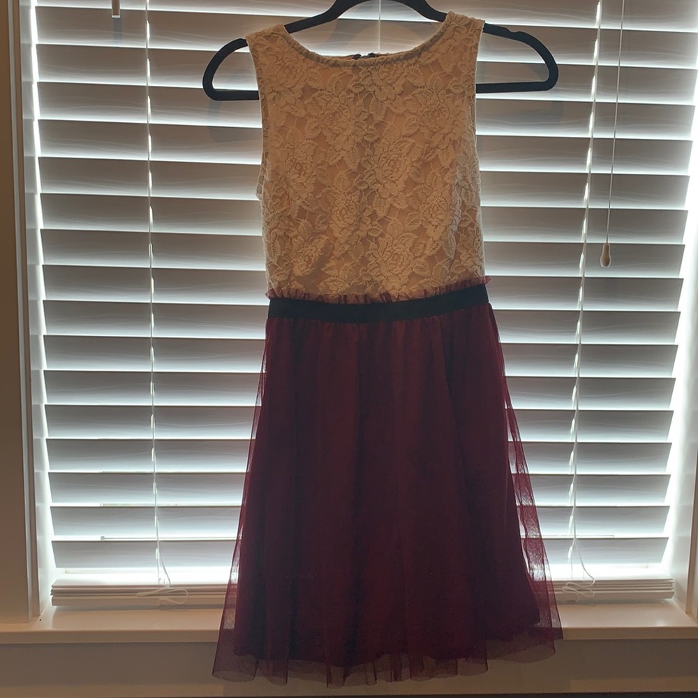 Lace and red dress